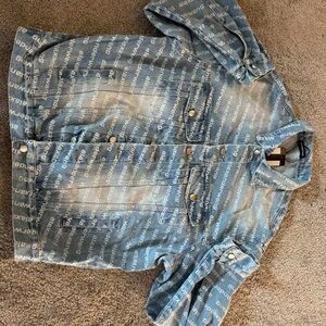 Alexander Wang Light Blue Logo Denim Jacket